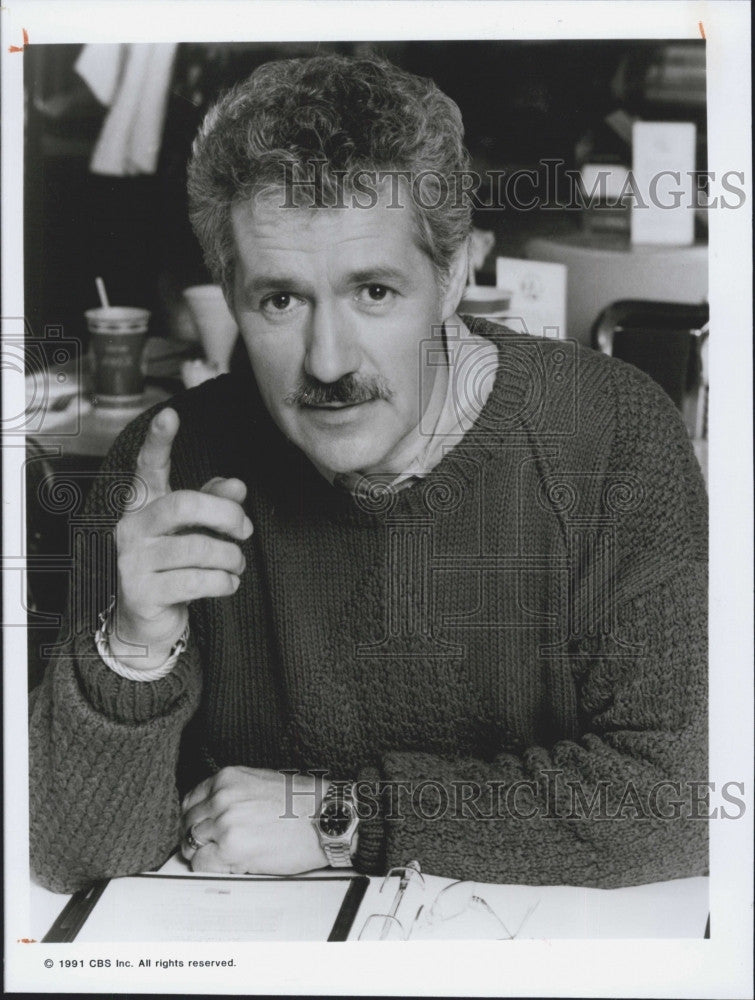 1991 Press Photo Alex Trebek of &quot;The American Memory Te&quot;st - Historic Images