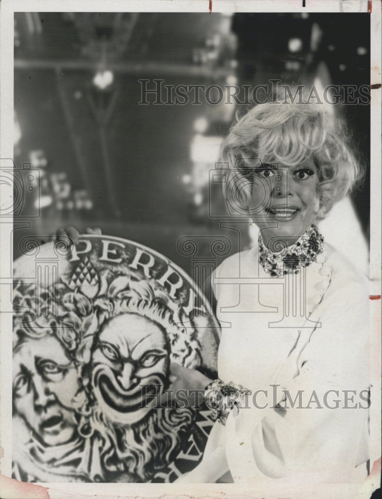 1968 Press Photo Actress Carol Channing on &quot;The Tony Awards&quot; - Historic Images