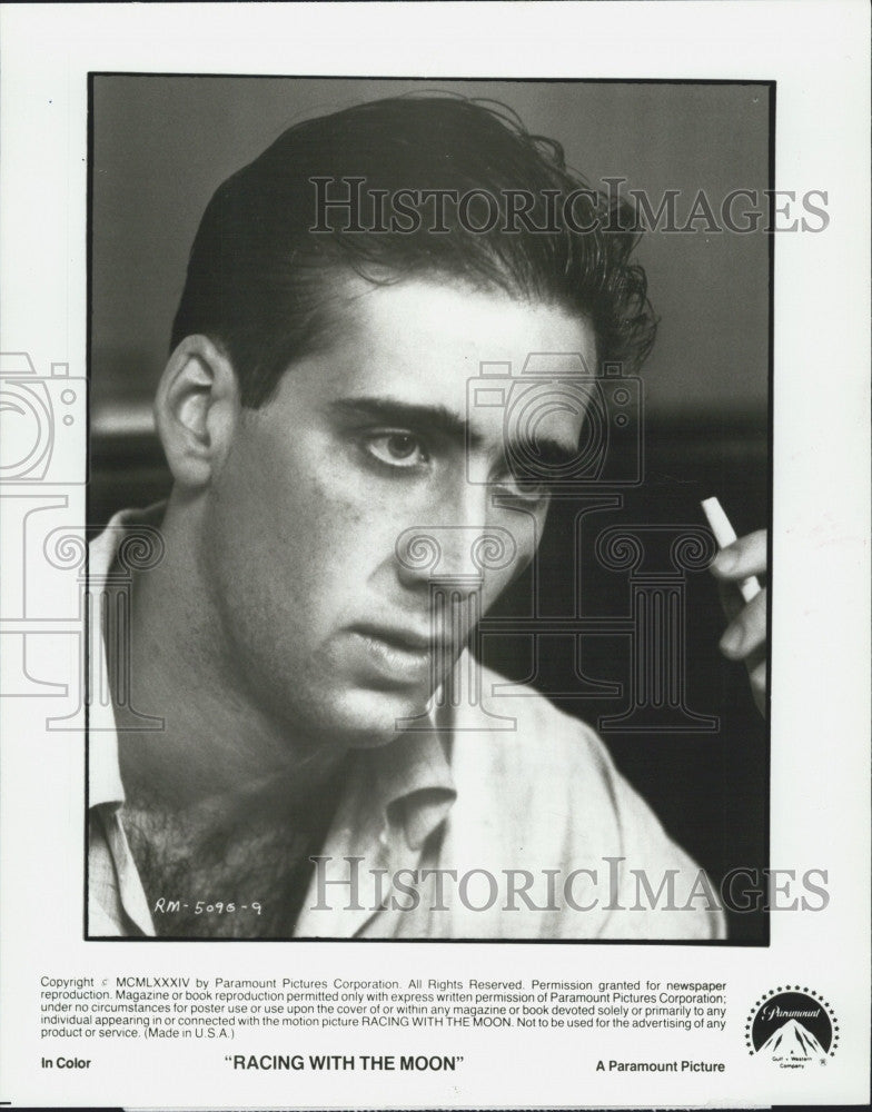 1984 Press Photo Actor Nicholas Cage in &quot;Racing with the Moon&quot; - Historic Images