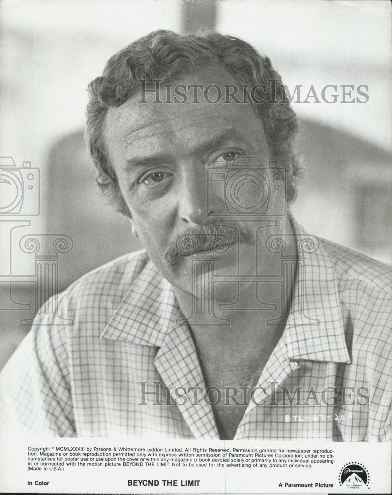 1983 Press Photo Michael Caine starring in &quot;Beyond the Limit &quot; - Historic Images