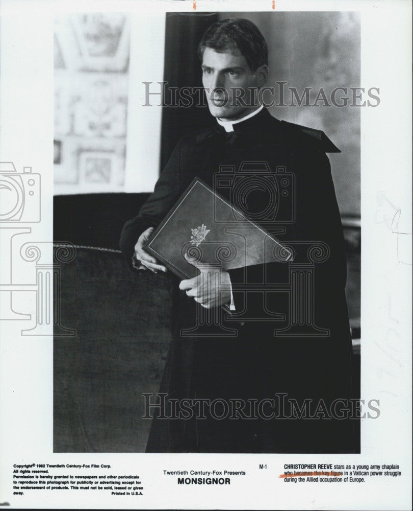 1982 Press Photo Christopher Reeve Stars In &quot;Monsignor&quot; - Historic Images