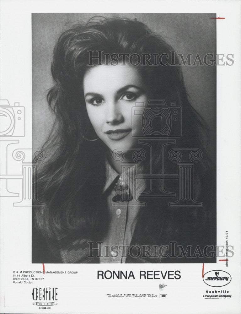 1992 Press Photo  Singer, Ronna Reeves on Mercury records - Historic Images