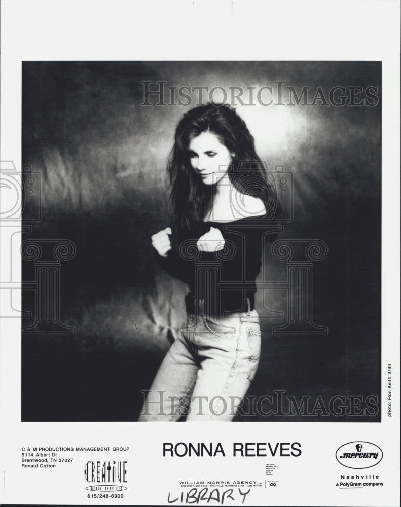 1993 Press Photo  Singer, Ronna Reeves on Mercury records - Historic Images