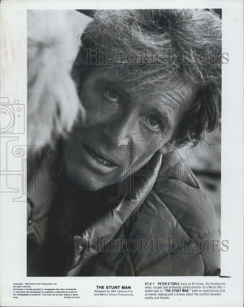 1981 Press Photo Actor Peter O&#39;Toole Starring In Action Film &quot;The Stunt Man&quot; - Historic Images