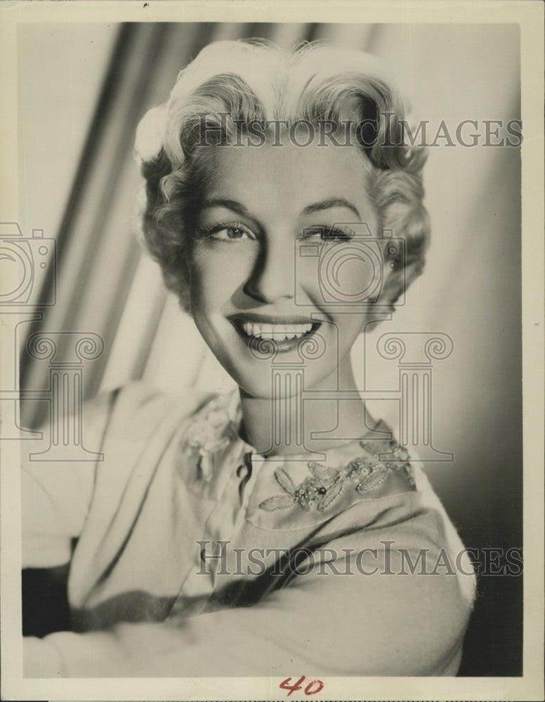 1957 Press Photo Anita Louise stars on &quot;Theatre Time&quot; - Historic Images