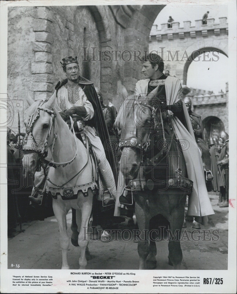 1966 Press Photo  Peter O&#39;Toole &amp; Richard Burton &quot; Becket &quot; - Historic Images