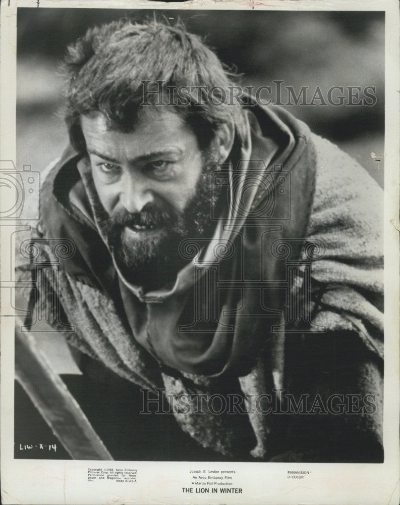 1969 Press Photo Peter O&#39;Toole  stars in &quot;The Lion in Winter &quot; - Historic Images