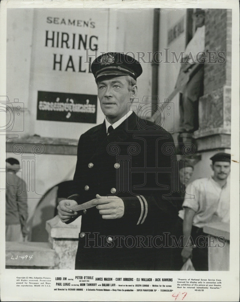 1965 Press Photo Peter O&#39;Toole  stars in &quot; Lord Jim &quot; - Historic Images