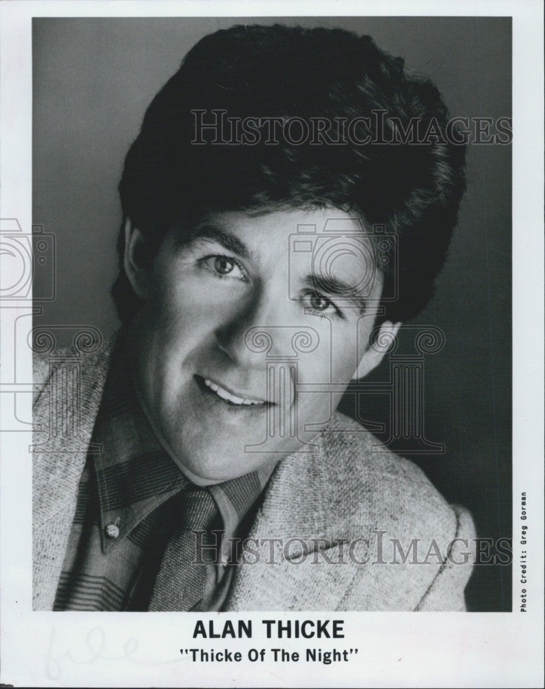 1983 Press Photo Canadian TV Personality Alan Thicke in &quot;Thicke of The Night&quot; - Historic Images