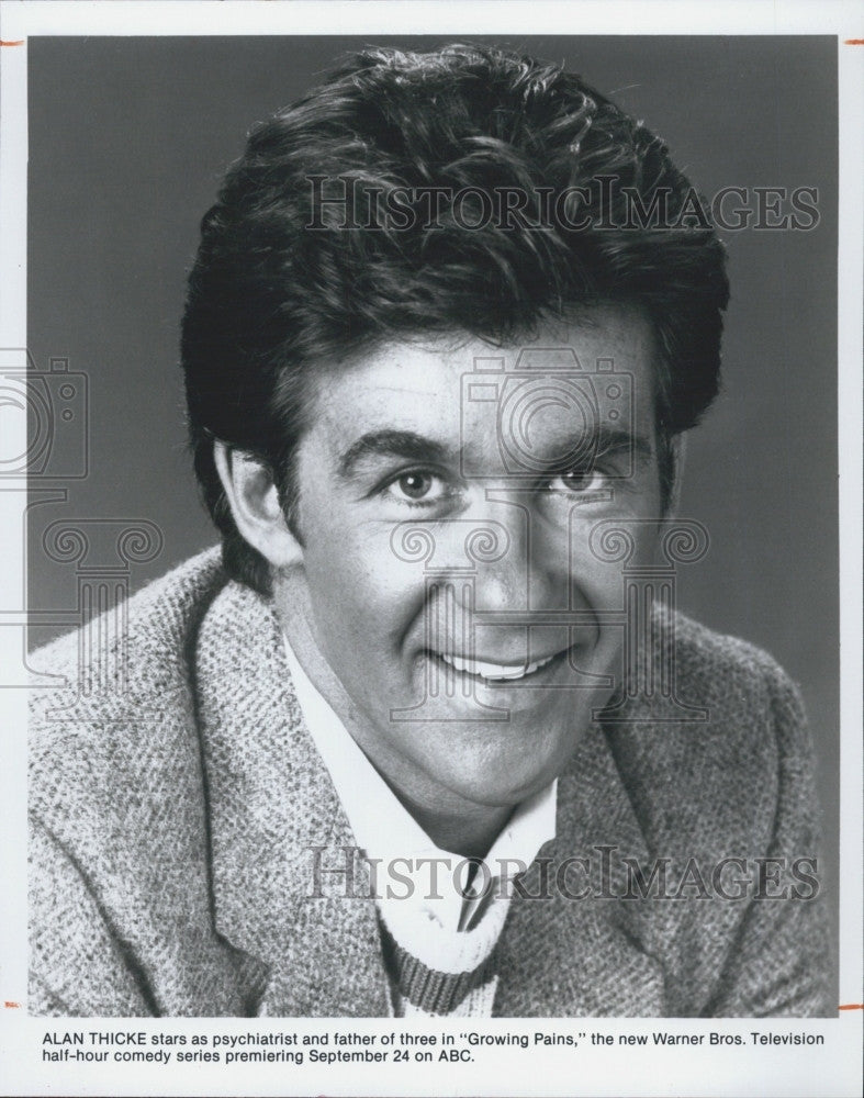 1986 Press Photo Actor Alan Thicke in &quot;Growing Pains&quot; - Historic Images