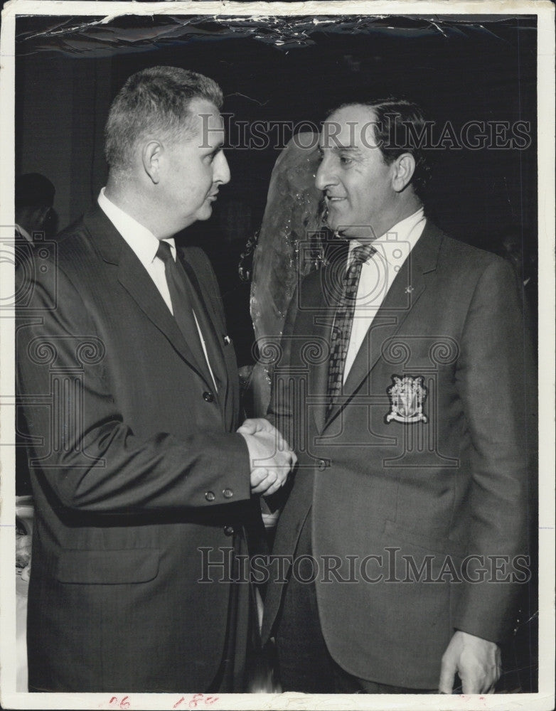 1966 Press Photo Danny Thomas&amp; St Pete Mayor  Wm E. Coletti - Historic Images