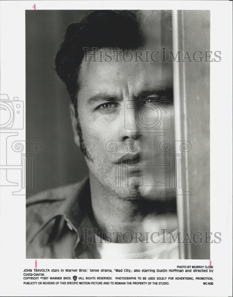 1997 Press Photo American Actor, Dancer And Singer John Travolta In &quot;Mad City&quot; - Historic Images
