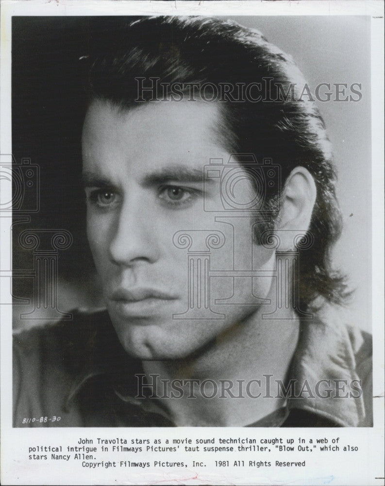 1982 Press Photo John Travolta starring in &quot;  Blow Out  &quot; - Historic Images