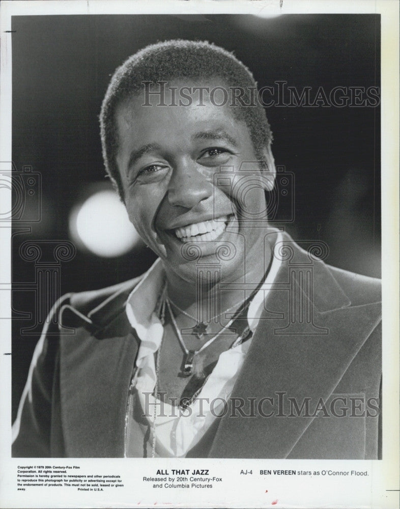 1980 Press Photo Actor Ben Vereen in &quot;All That Jazz&quot; - Historic Images