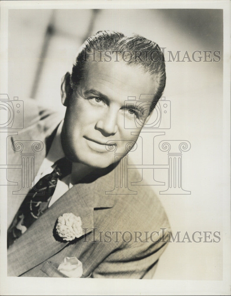 1949 Press Photo Horace Heidt on &quot;The Horace Heidt Show&quot; - Historic Images