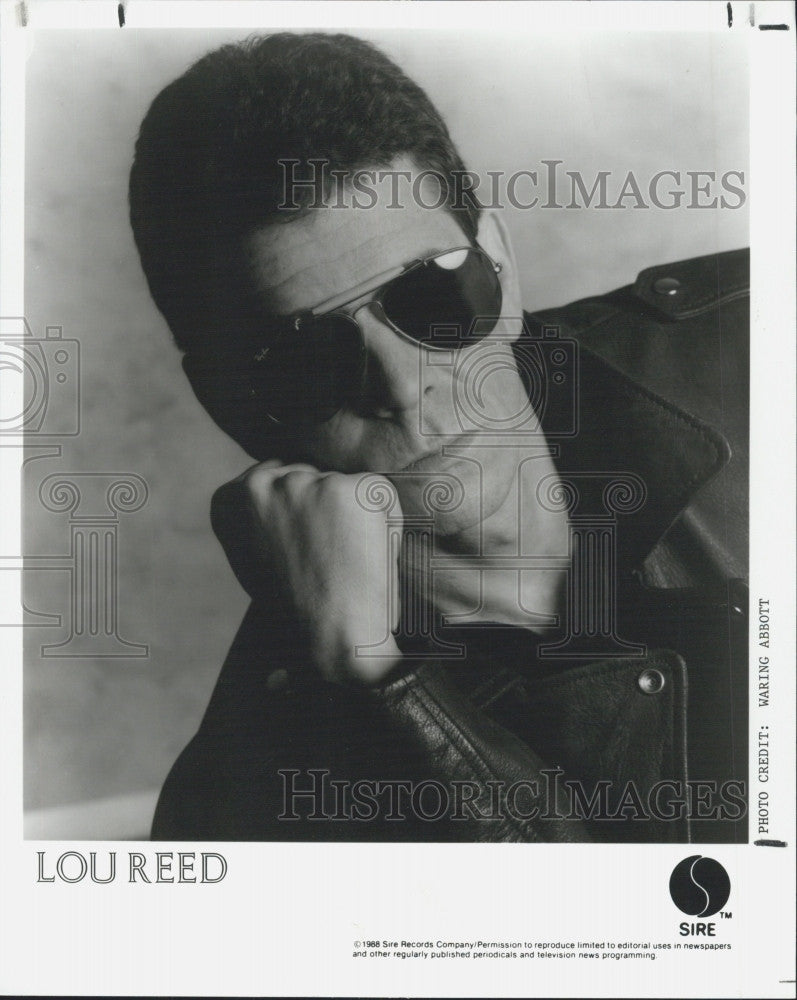 1989 Press Photo Singer, Lou Reed new album &quot;New York&quot; - Historic Images