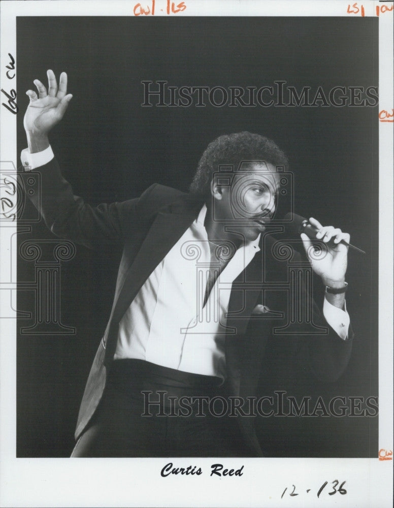 1984 Press Photo Singer Curtis Reed  at the Sky Lounge - Historic Images