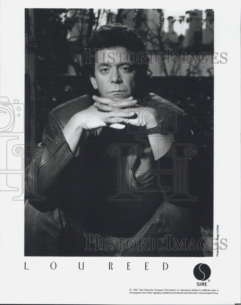 1991 Press Photo  Singer Lou Reed  on Sire records - Historic Images