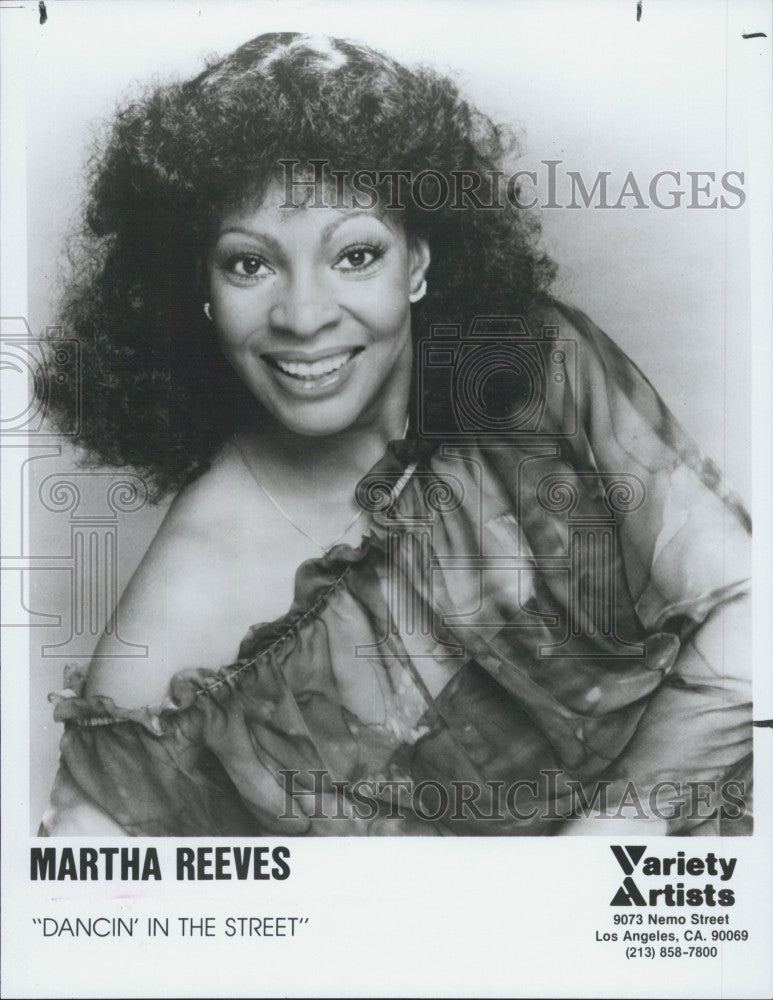 1967 Press Photo Singer Martha Reeves of Variety Artists - Historic Images