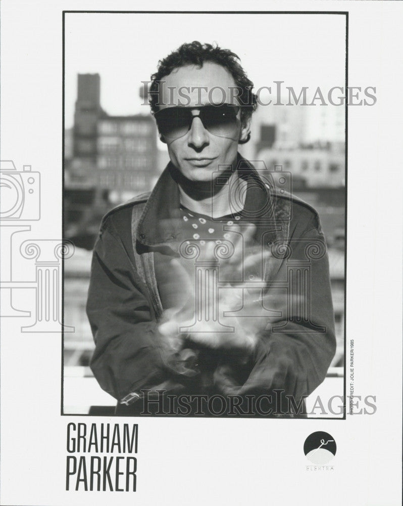 1985 Press Photo Singer, Graham Parker  on Elektra records - Historic Images