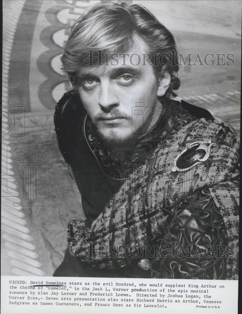 1968 Press Photo David Hemmings, Actor in &quot;Camelot&quot; - Historic Images