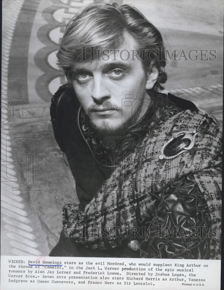 1968 Press Photo David Hemmings, Actor in &quot;Camelot&quot; - Historic Images