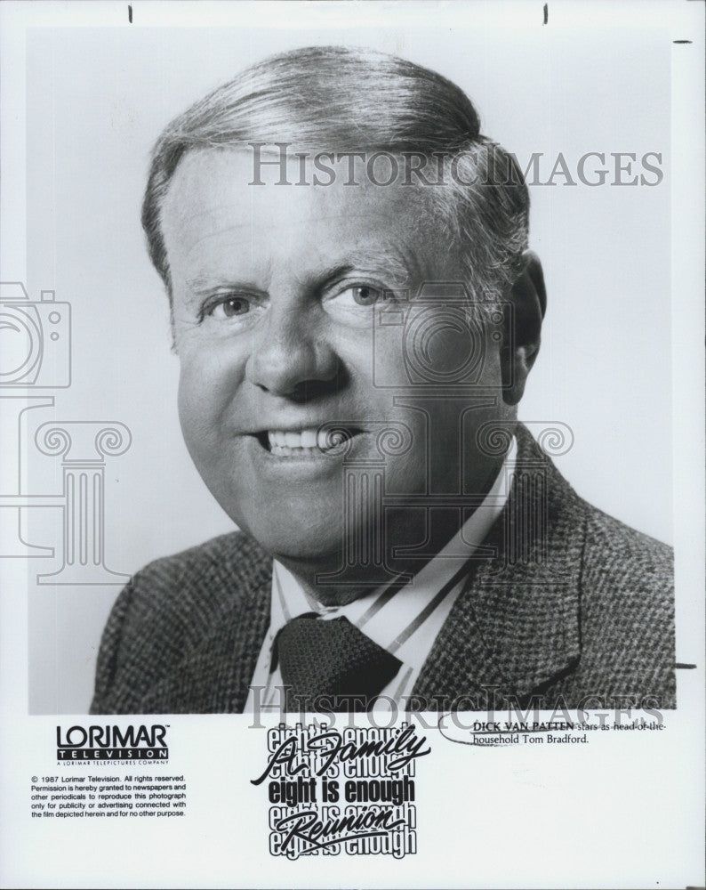 1987 Press Photo Actor Dick Van Patten &quot;Eight is Enough Reunion&quot; - Historic Images