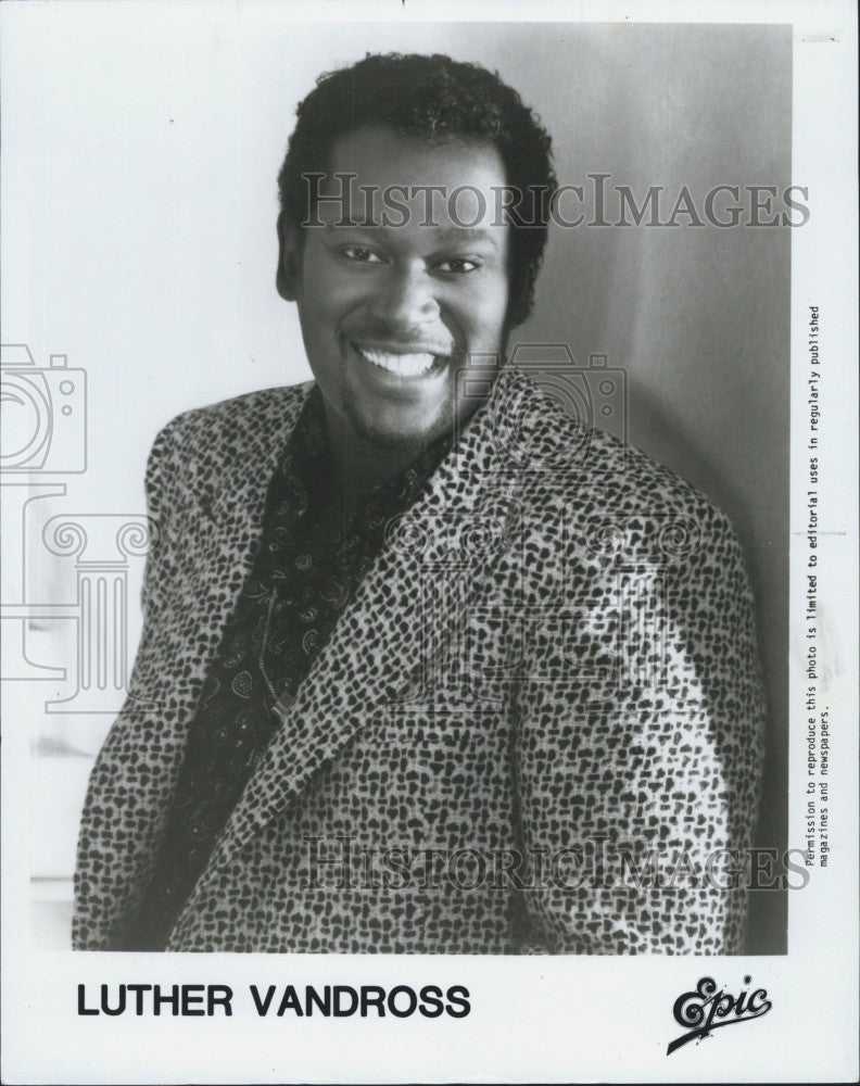 1987 Press Photo Luther Vandross - Historic Images