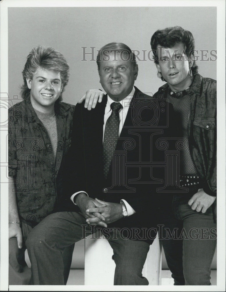 1987 Press Photo &quot;Eight is Enough&quot; Dick Van Patten, Adam Rich, Willie Aames - Historic Images