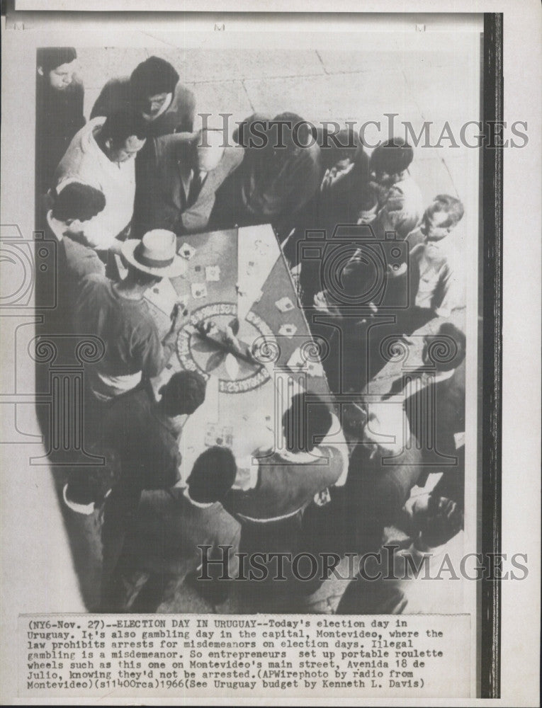 1966 Press Photo Election day in Uruguay in South America - Historic Images