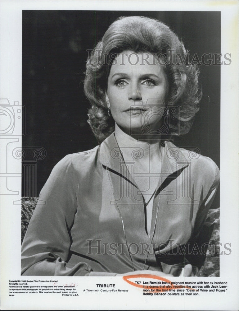 1981 Press Photo Actress Lee Remick in &quot;Tribute&quot; - Historic Images