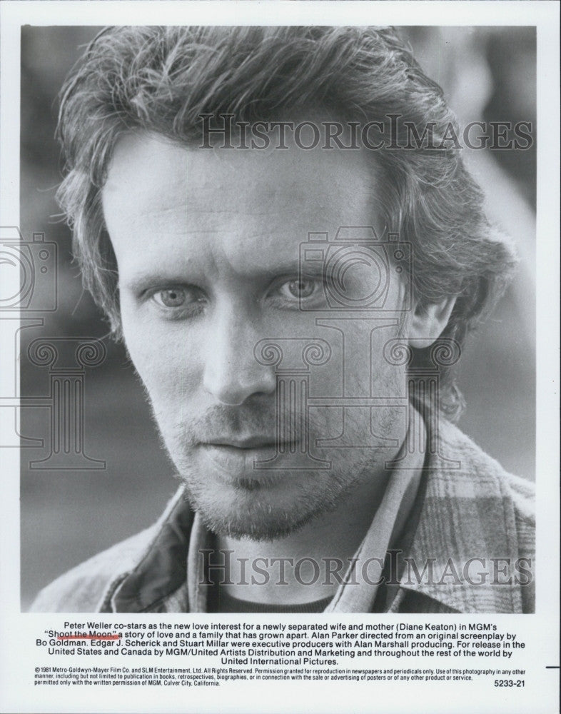 1981 Press Photo Actor Peter Weller Co-Stars In MGM Film &quot;Shoot The Moon&quot; - Historic Images