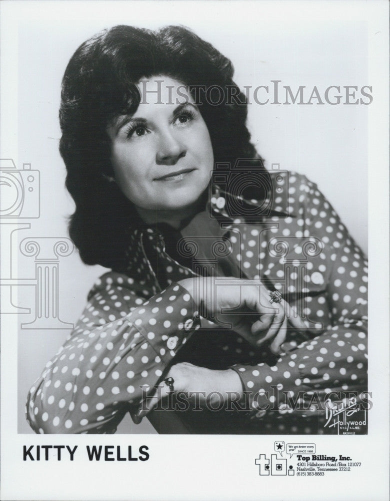 1979 Press Photo  Country music singer Kitty Wells - Historic Images