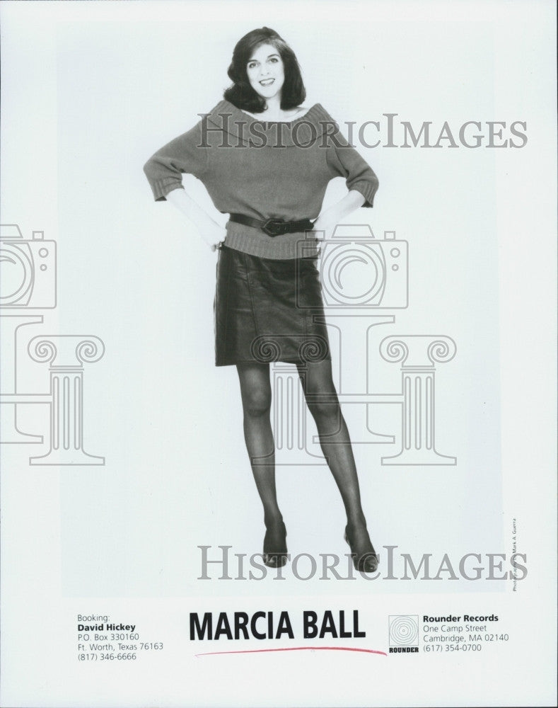 1991 Press Photo Blues Singer Marcia Ball Rounder Records - Historic Images