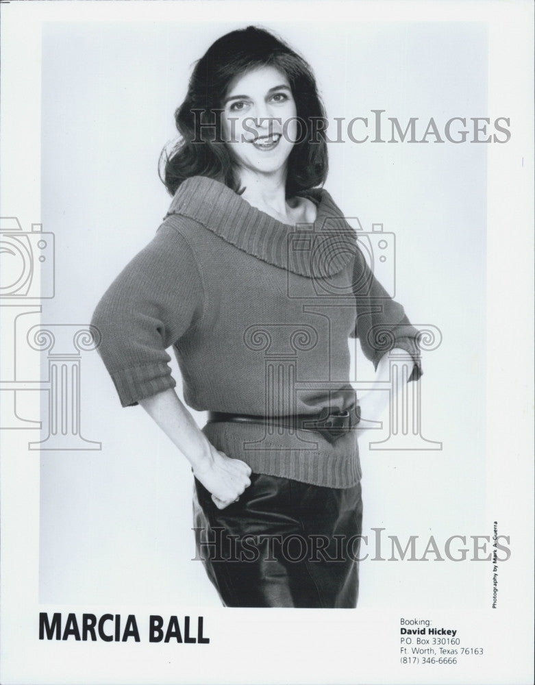 Press Photo Blues Singer Marcia Ball - Historic Images