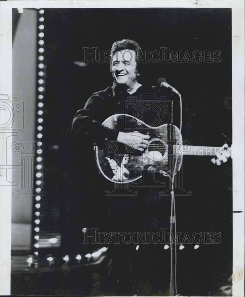 1980 Press Photo Singer Johnny Cash - Historic Images