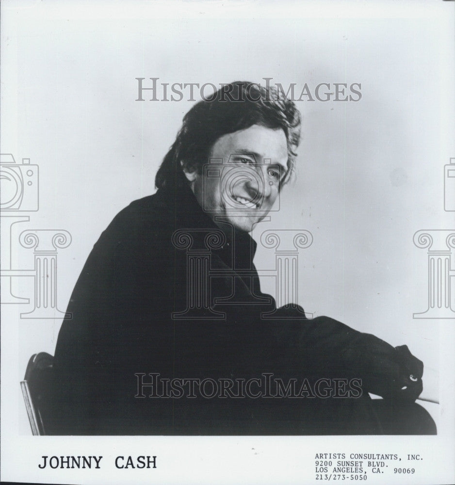 1985 Press Photo Singer Johnny Cash - Historic Images