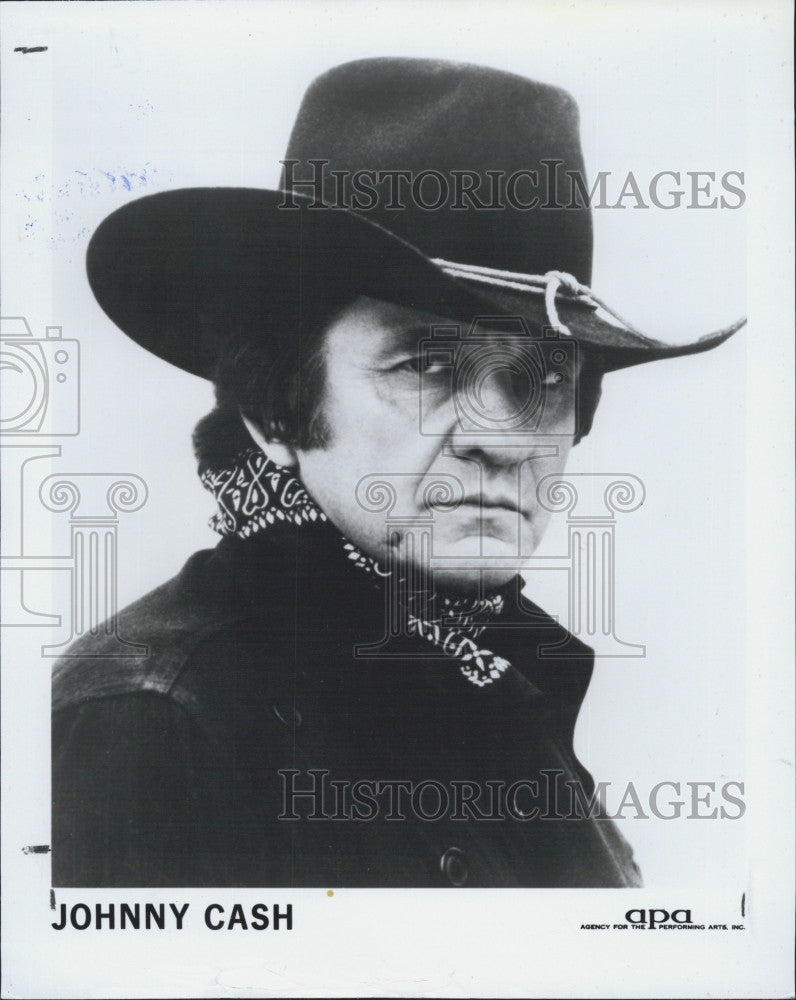 1986 Press Photo Johnny Cash,  American Country singer-songwriter,actor. - Historic Images