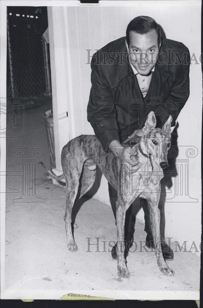 1968 Press Photo Joe Loguidice with Bull Thru Set for Raynham Debu - Historic Images