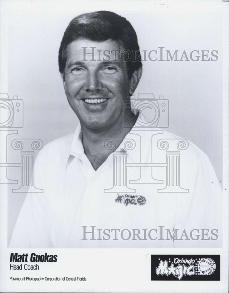 Press Photo Matt Guokas, Head Coach for Orlando Magic - Historic Images