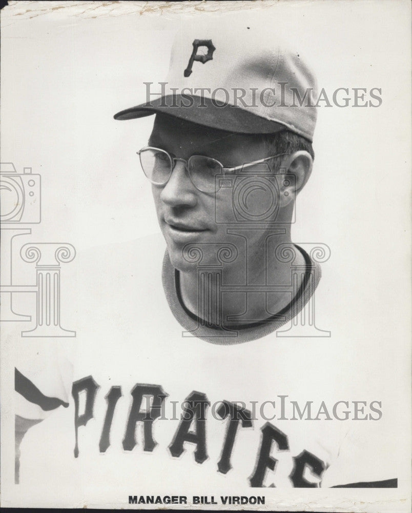 1972 Press Photo Pirate&#39;s Manager Bill Virdon - Historic Images