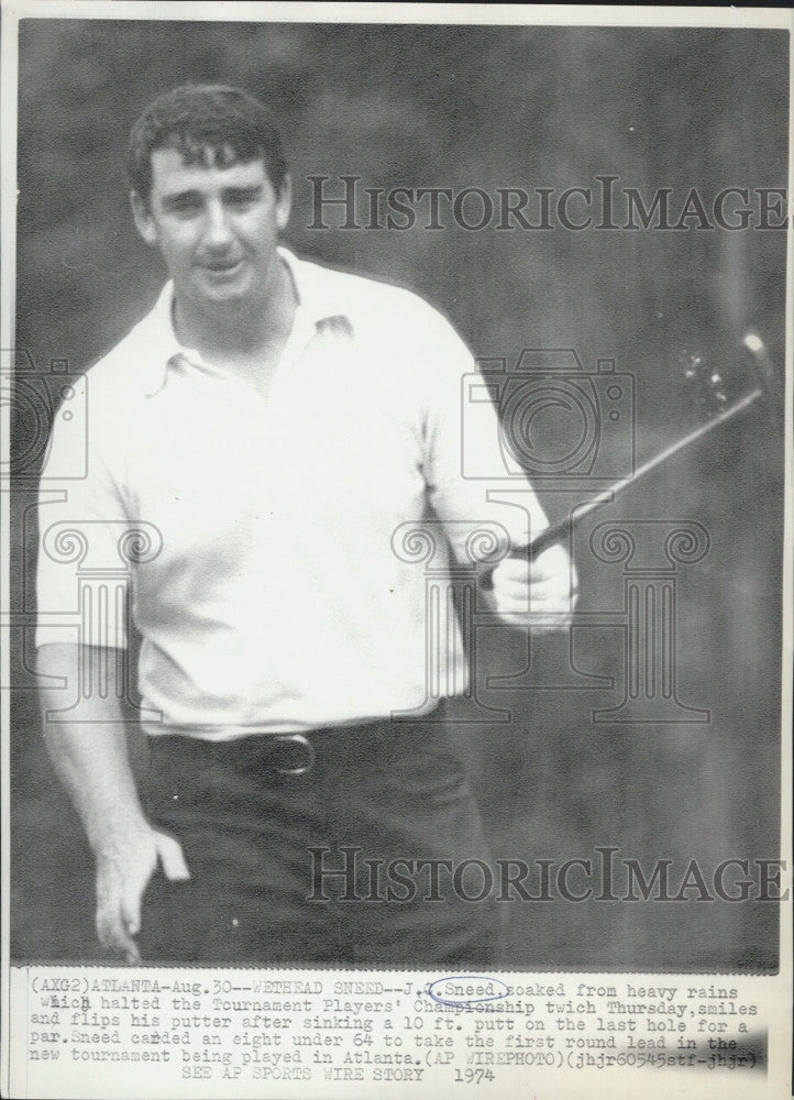 1974 Press Photo Golfer J.C. Sneed at Tournament Players Championship Atlanta - Historic Images