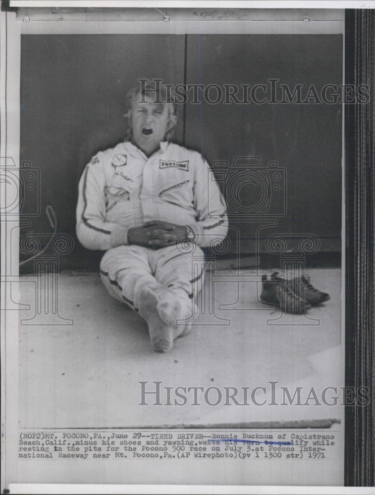 1972 Press Photo Ronnie Bucknum Pocono Intl Raceway - Historic Images