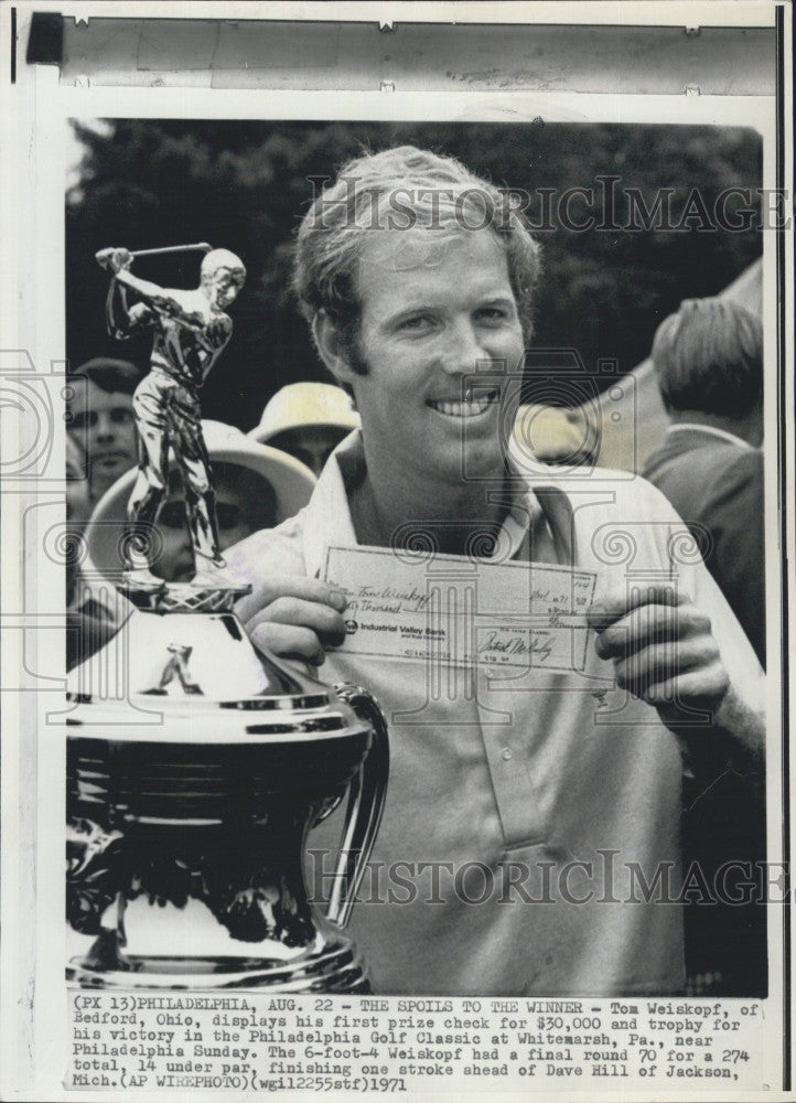 1971 Press Photo Tom Weiskopf wins Phildelphia Golf Classic - Historic Images