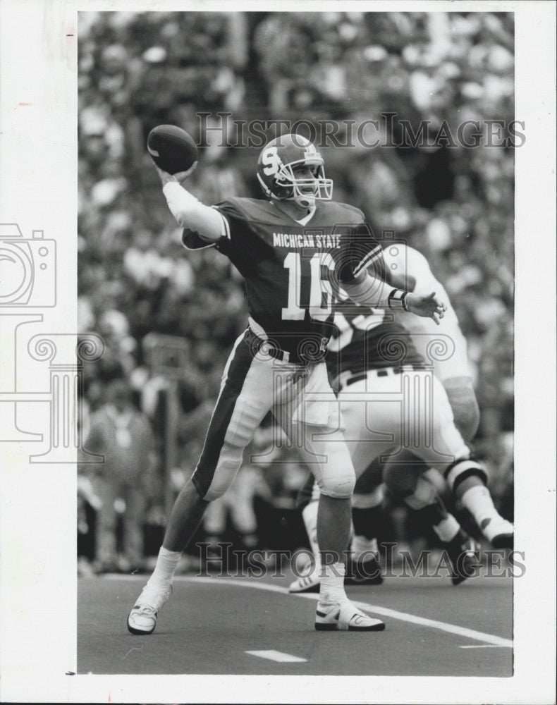 1991 Press Photo MSU's Jim Miller on the field - Historic Images