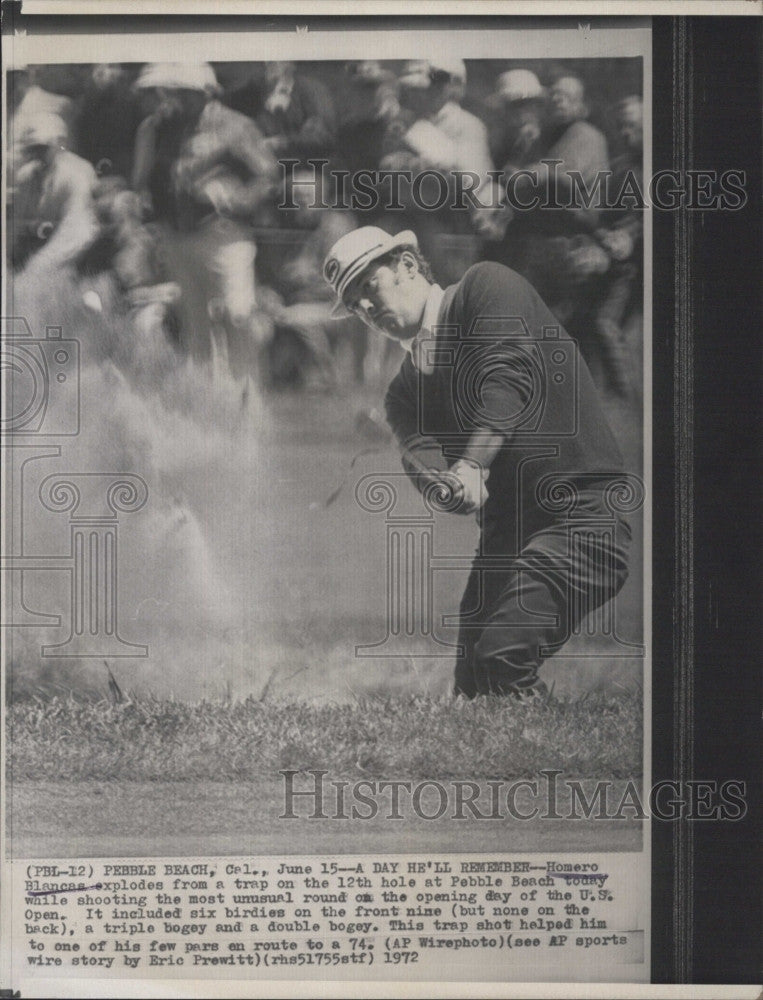 1972 Press Photo Homero Blancas at Pebble Beach tournament - Historic Images