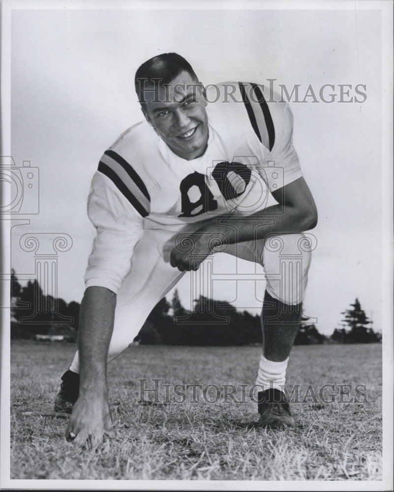 1958 Press Photo Chuck Curtis Plays High School Basketball and Football - Historic Images