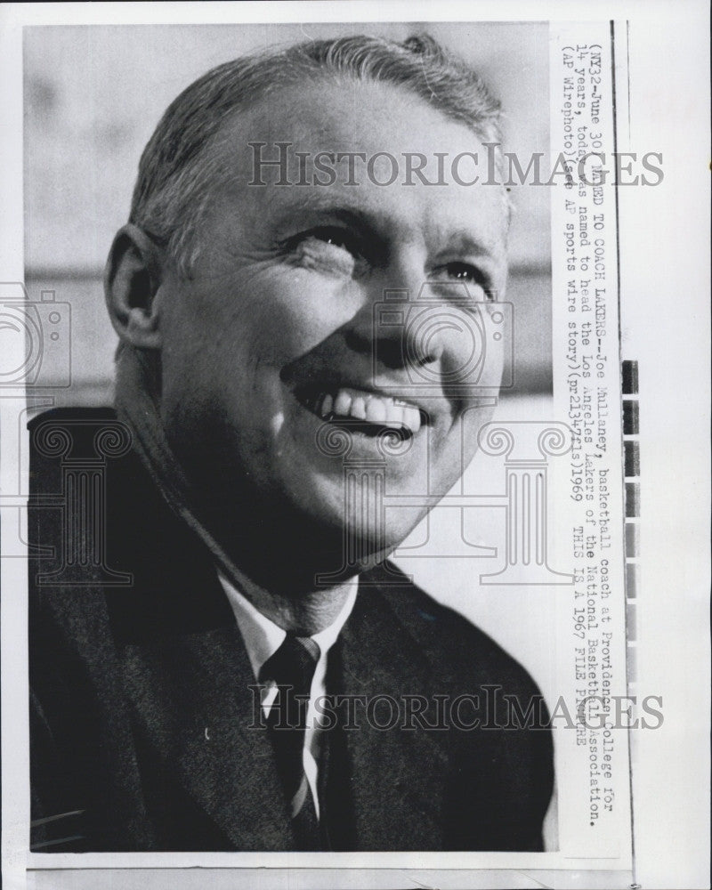1967 Press Photo Joe Mullaney To Coach Lakers - Historic Images