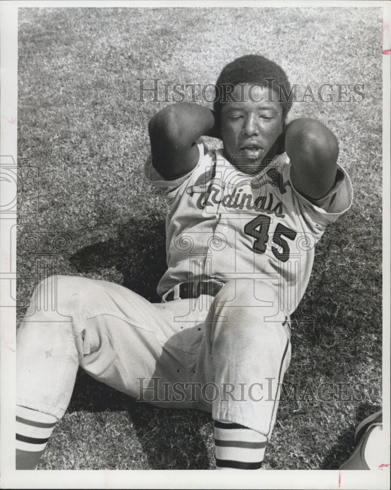 1972 Press Photo Leon Lee Of St Louis Cardinals - Historic Images