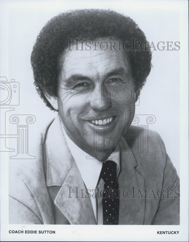 1988 Press Photo Coach Eddie Sutton of Kentucky - Historic Images